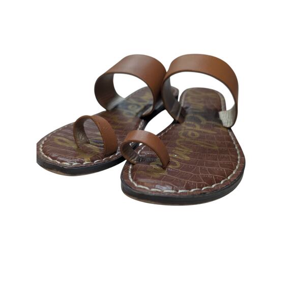 Sam Edelman Sandals Women's 7.5 Leather Slide Gorgene Summer Beach Boho Comfort - Picture 2 of 7